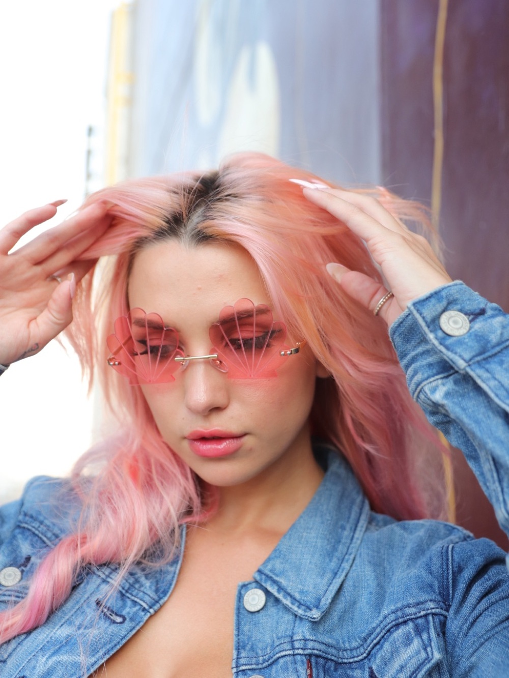 Sea shell Sunglasses- Pink
